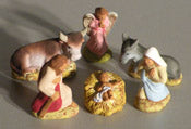 Nativity scene 6 caracters, Fouque, 6 cm