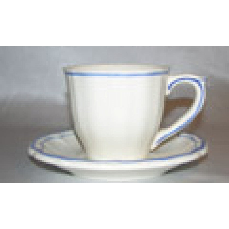 U.S. Tea Cup & Saucer , Filets Hand Painted