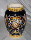 Vase Fontainebleau Nr 1, Renaissance Fond Bleu