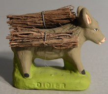 Donkey carrying wood, Didier, 4cm