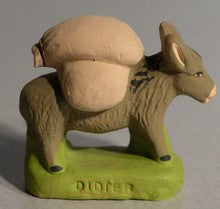 Donkey carrying flour bags, Didier, 4cm