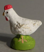 White hen, Didier, 4cm