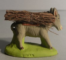 Donkey carrying wood, Didier, 6-7cm