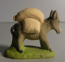 Donkey carrying flour bags, Didier, 6-7 cm