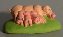 Sow and piglets, Didier, 6-7cm
