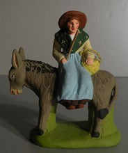 Woman on a donkey, Didier, 10 cm