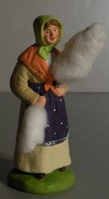 Girl spinning wool, Didier, 10 cm