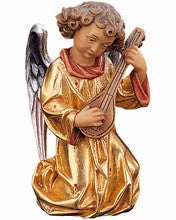 Angel with mandolin and gold dress, 10104-OR, Angels