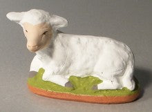 Sheep lying down, Fouque, 9 cm
