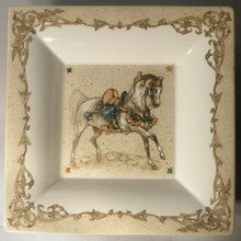 Extra Large Square Candy Tray, Chevaux du Vent