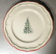 Dinner Plate with Tree, Filets Noel