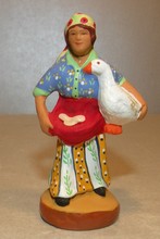 Farmer's wife with a live goose (in her arms) ,  Fouque, 6 cm