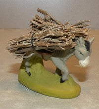 Farmer's donkey with wood bundle, Fouque, 6 cm