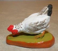 White Picking hen, Fouque, 6 cm