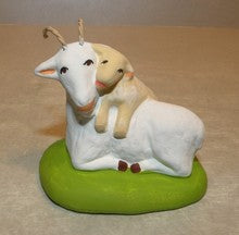 Goat and her kid, Didier, 6-7cm