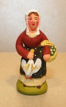 Woman with hen, Didier, 4 cm