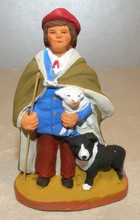 Shepherd with lamb and dog, Fouque, 6 cm