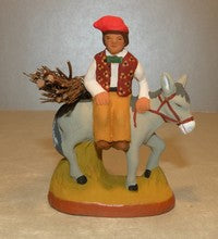 Man on a donkey, Fouque, 6 cm