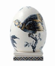 Egg on Stand  number 3 Vincennes Or, Art Faience