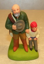 The blind man and his son, Didier, 6 cm