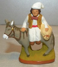 Miller on a donkey with a flour bag,  Fouque, 4 cm