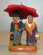 Couple with umbrella,  Fouque, 4 cm