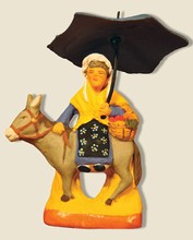 Margarido on donkey,  Fouque, 4 cm