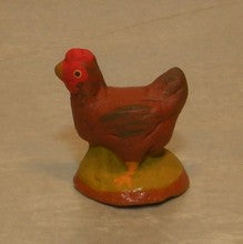 Hen (red),  Fouque, 4 cm