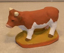 Brown and white cow,  Fouque, 4 cm