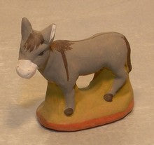 Donkey standing on grass,  Fouque, 4 cm