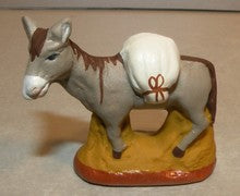 Donkey carrying a flour bag,  Fouque, 4 cm