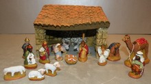 Complete Nativity- 16 pieces, Fouque, 4 cm