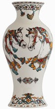 Hand Painted Japanese vase, Chevaux du Vent
