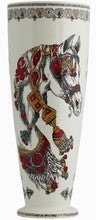 Hand Painted Vase Fuseau, Chevaux du Vent