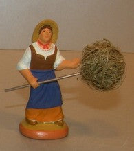 Lady with hay, Fouque, 9 cm