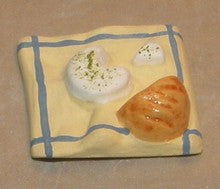 Cheese on a Blue Tea Towel , Fouque, 9 cm