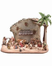 Nativity of 16 pieces with Temple,  Nazarene