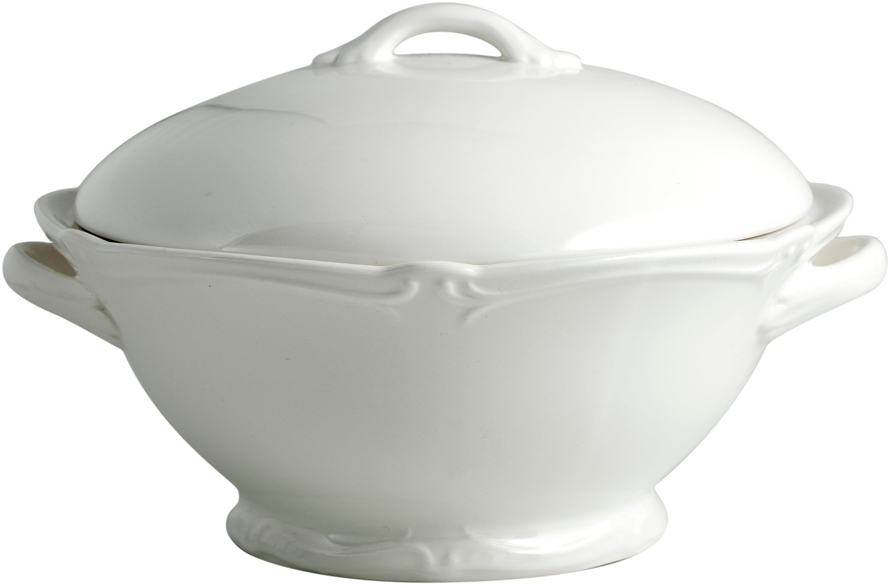Soup Tureen, Rocaille White
