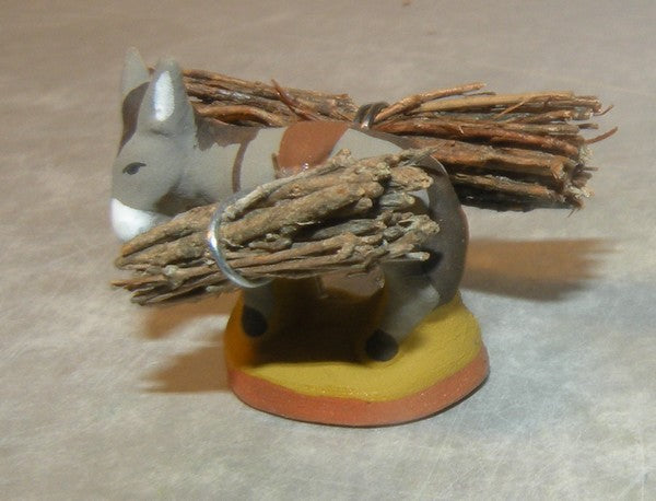 Farmer's donkey with wood bundle, Fouque 2cm