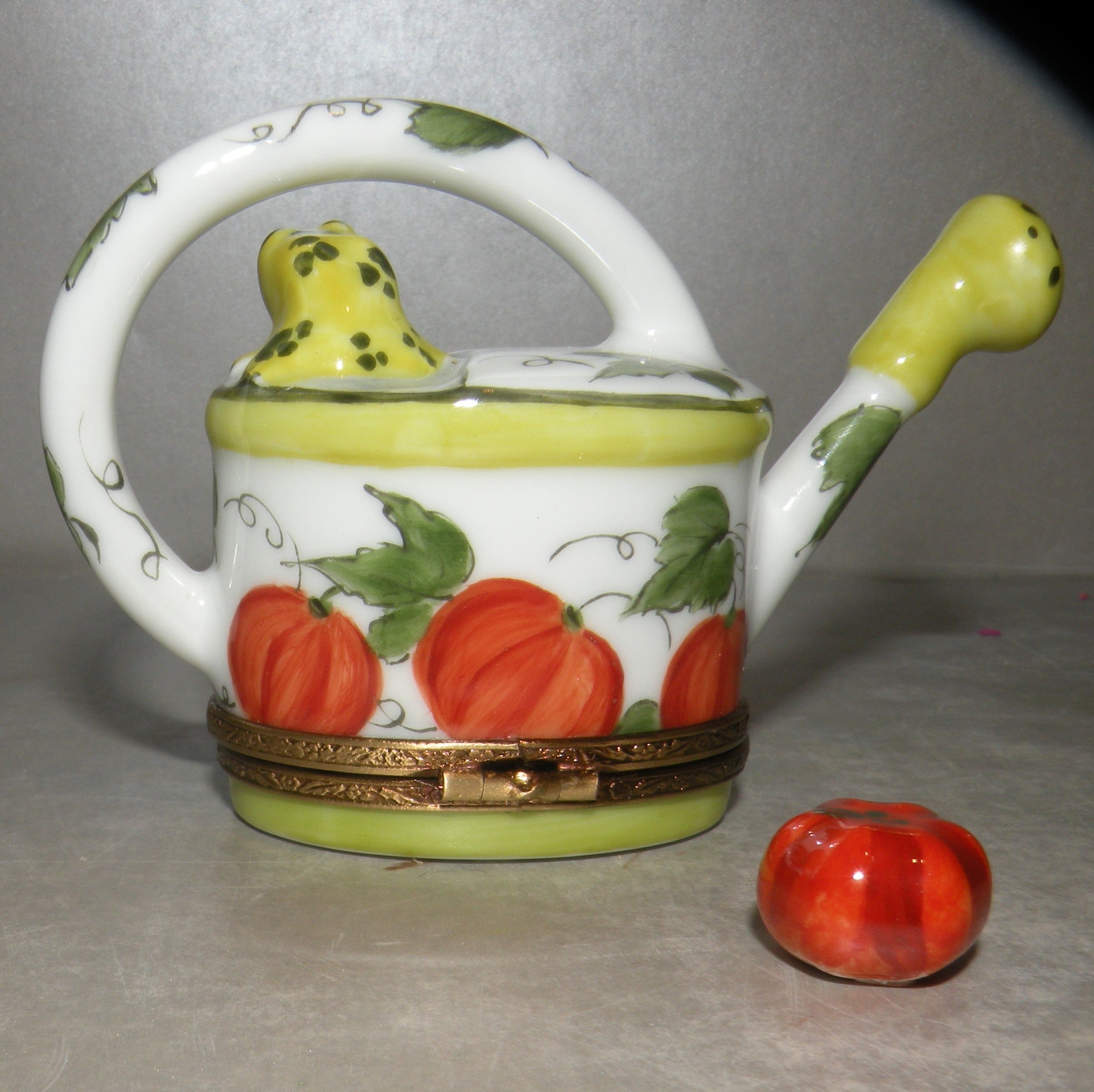 Frog Watering Can and Pumpkin , Limoges Boating Number 38