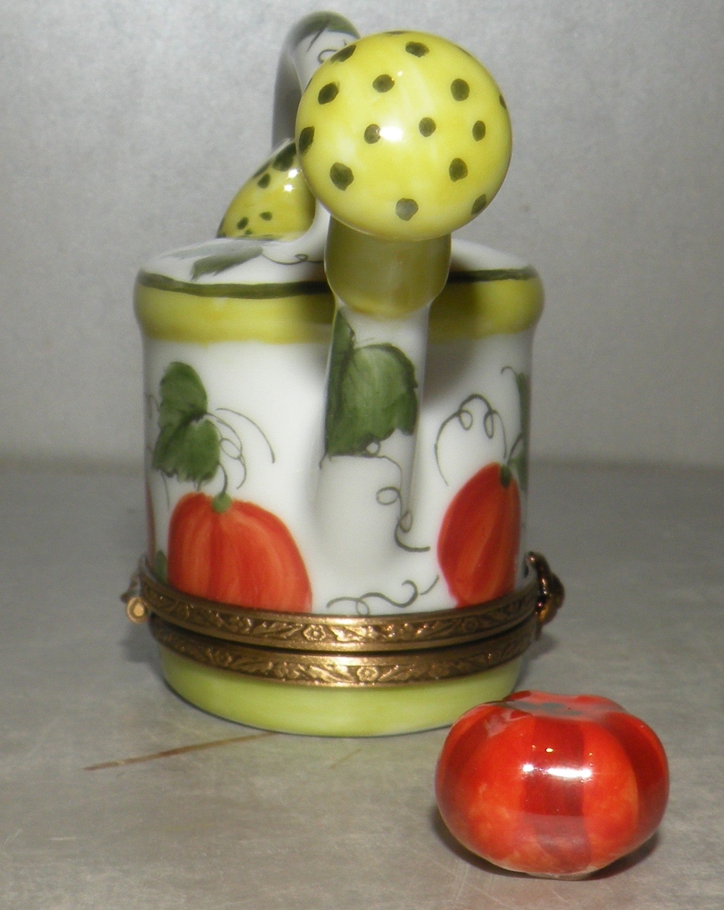 Frog Watering Can and Pumpkin , Limoges Boating Number 38