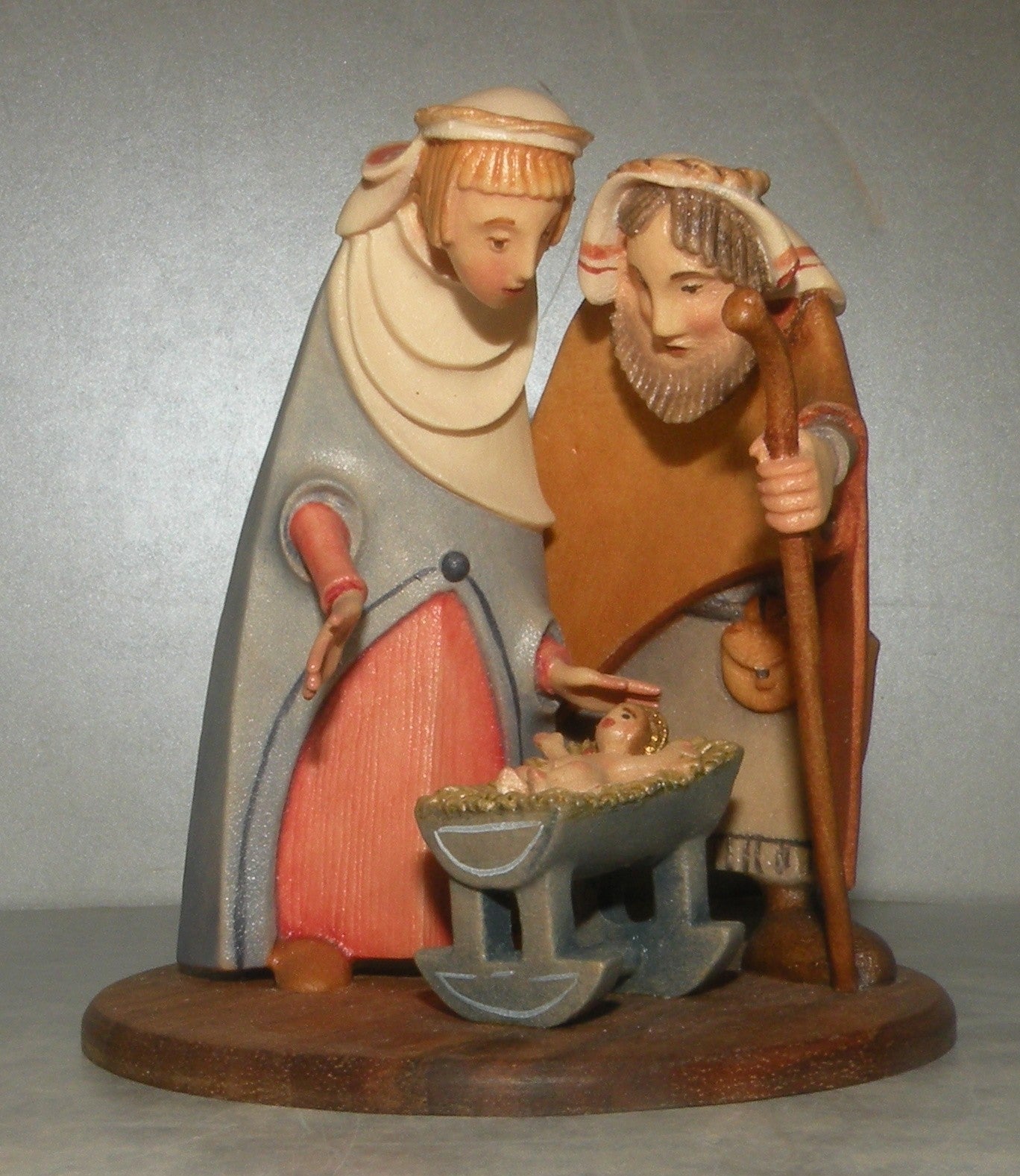 Holy Family on base of walnutwood ( 10210-S3 )