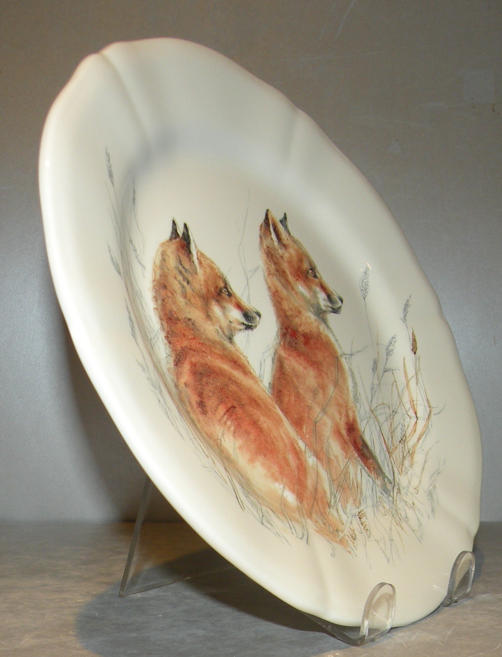 Dessert Plate baby fox, Sologne