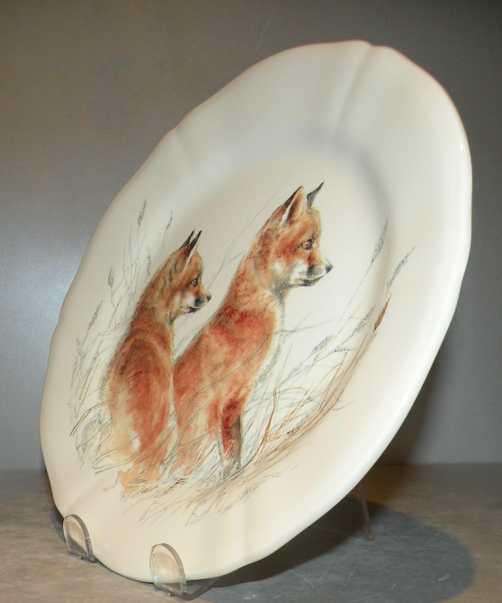 Dessert Plate baby fox, Sologne