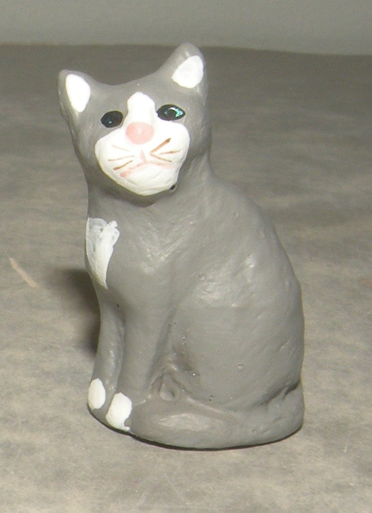 Grey cat, Fouque, 9 cm