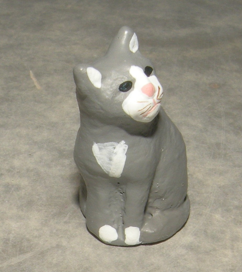 Grey cat, Fouque, 9 cm