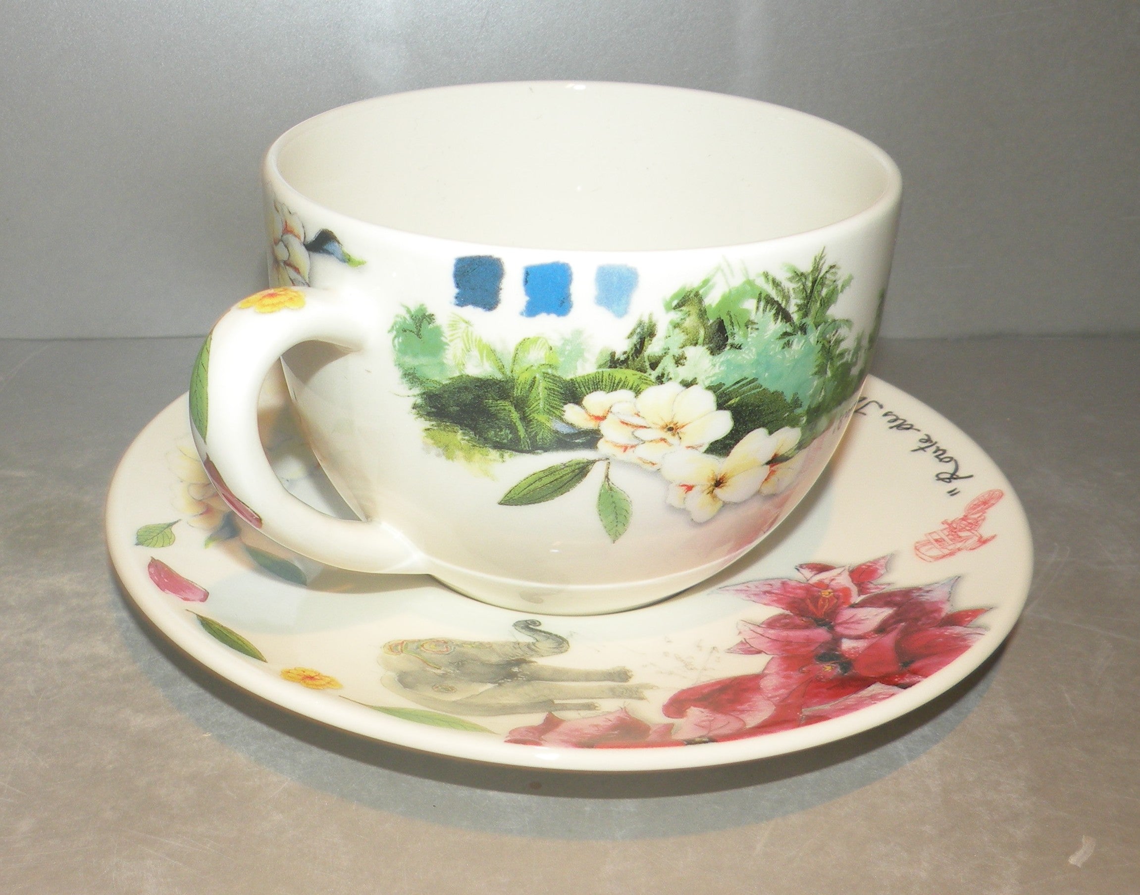 Jumbo Breakfast Cup & Saucer, Route des Indes