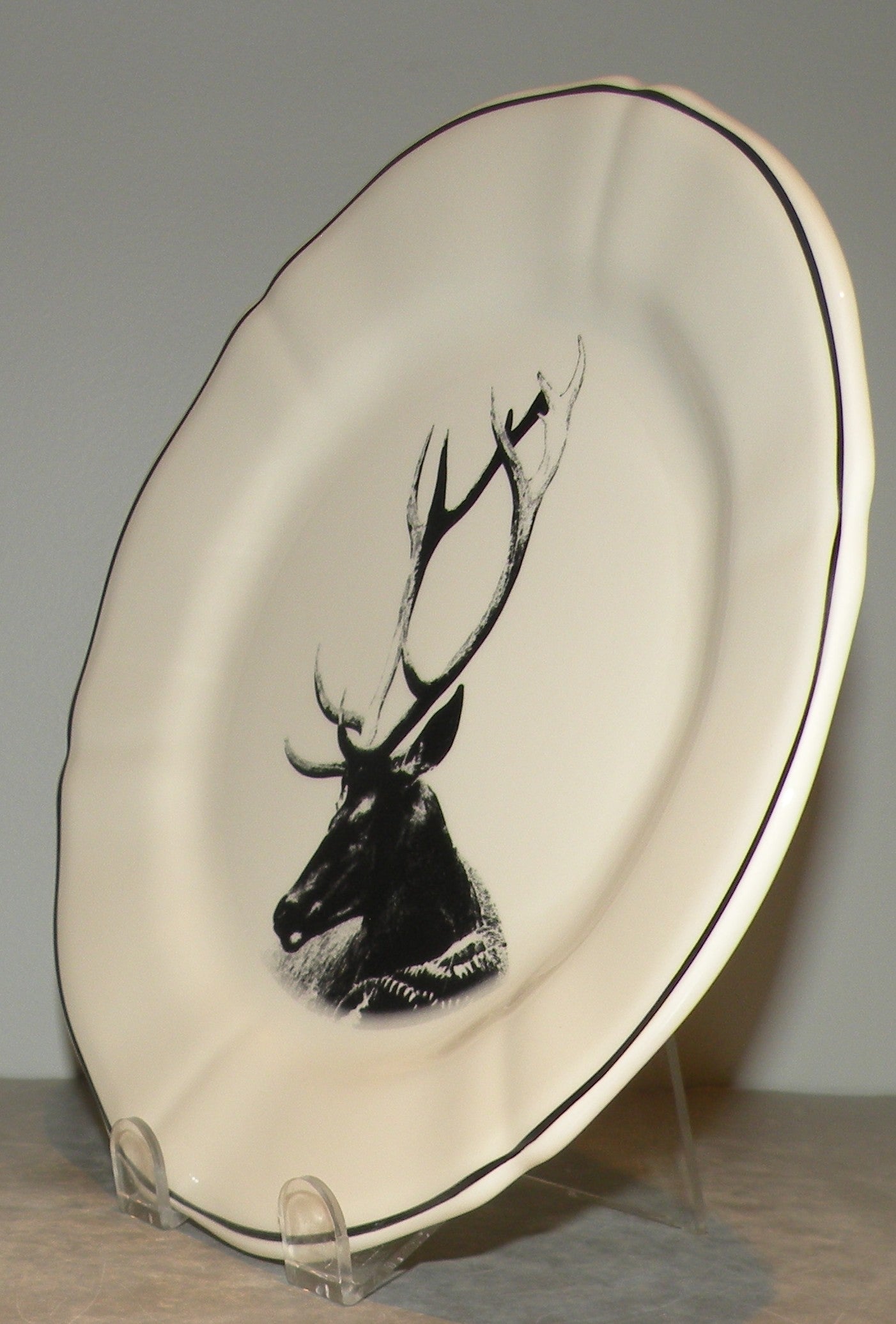 Dessert Plate, Stag Portrait Chambord