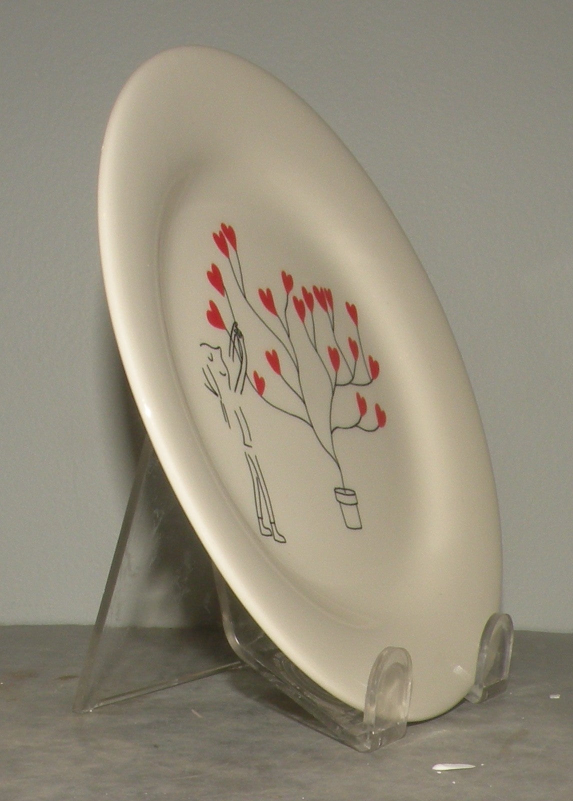 Bread & Butter Plate Tree with Hearts , Les Amoureux