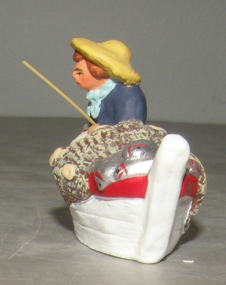 Fisherman in the boat , Didier 4 Cm